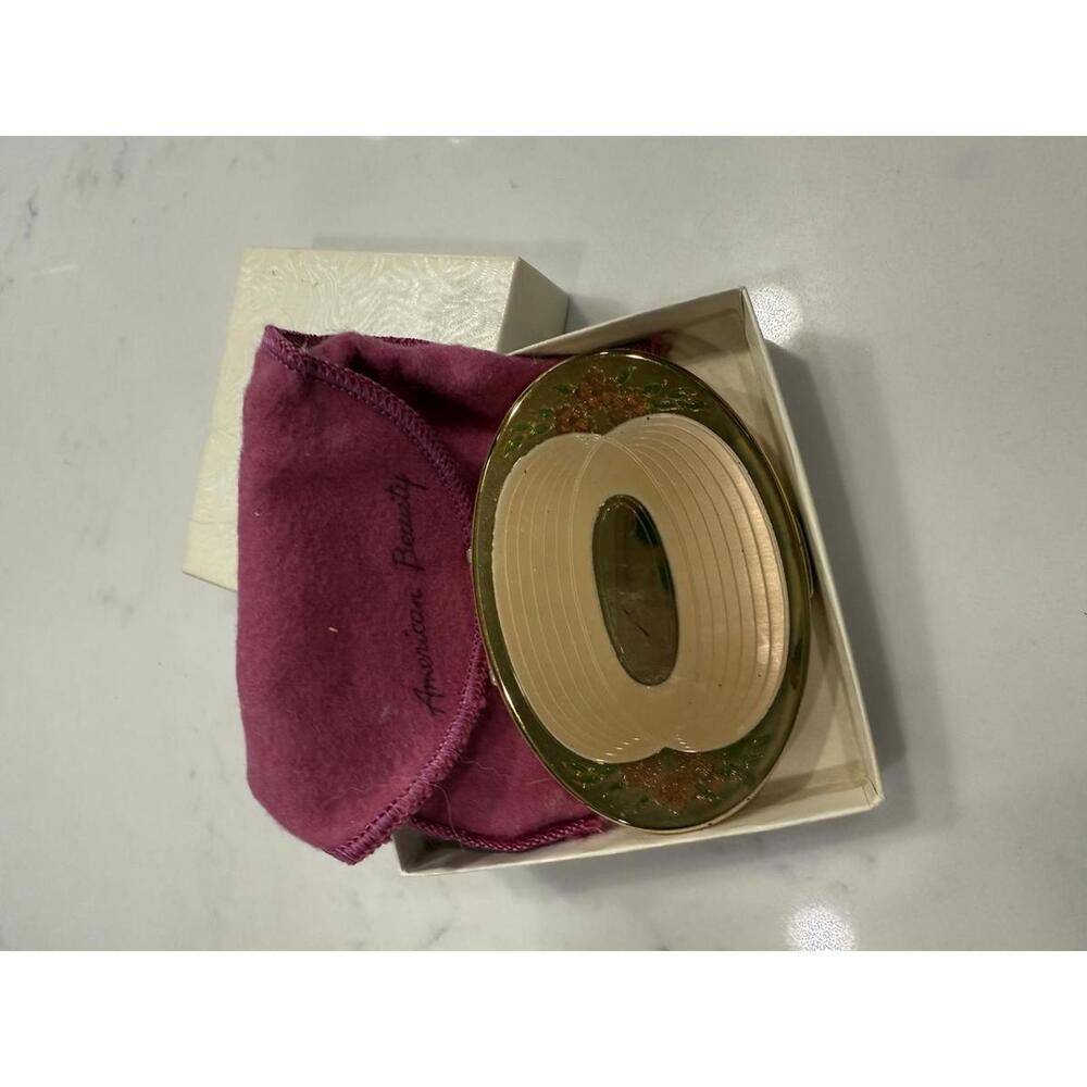 Vintage American Beauty makeup powder compact mirror